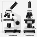 100X-2000X Compound Microscopes With Slides For Kid Students School Laboratory