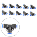 10PCS Pneumatic Air Quick Push to Connect Fitting 6 mm OD "T" Tee Tube 6mm