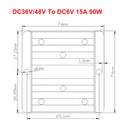 Waterproof DC 36V/48V to 6V 15A 90W Step-Down Power Supply Converter Regulator