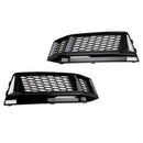 2PCS Fog Light Cover Grille Grill Fit AUDI A4 B9 S-Line S4 2016-2018