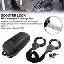 Motorcycle Bike Electric Scooter Lock with Key 60cm Chain Lock Anti Theft W/Bag