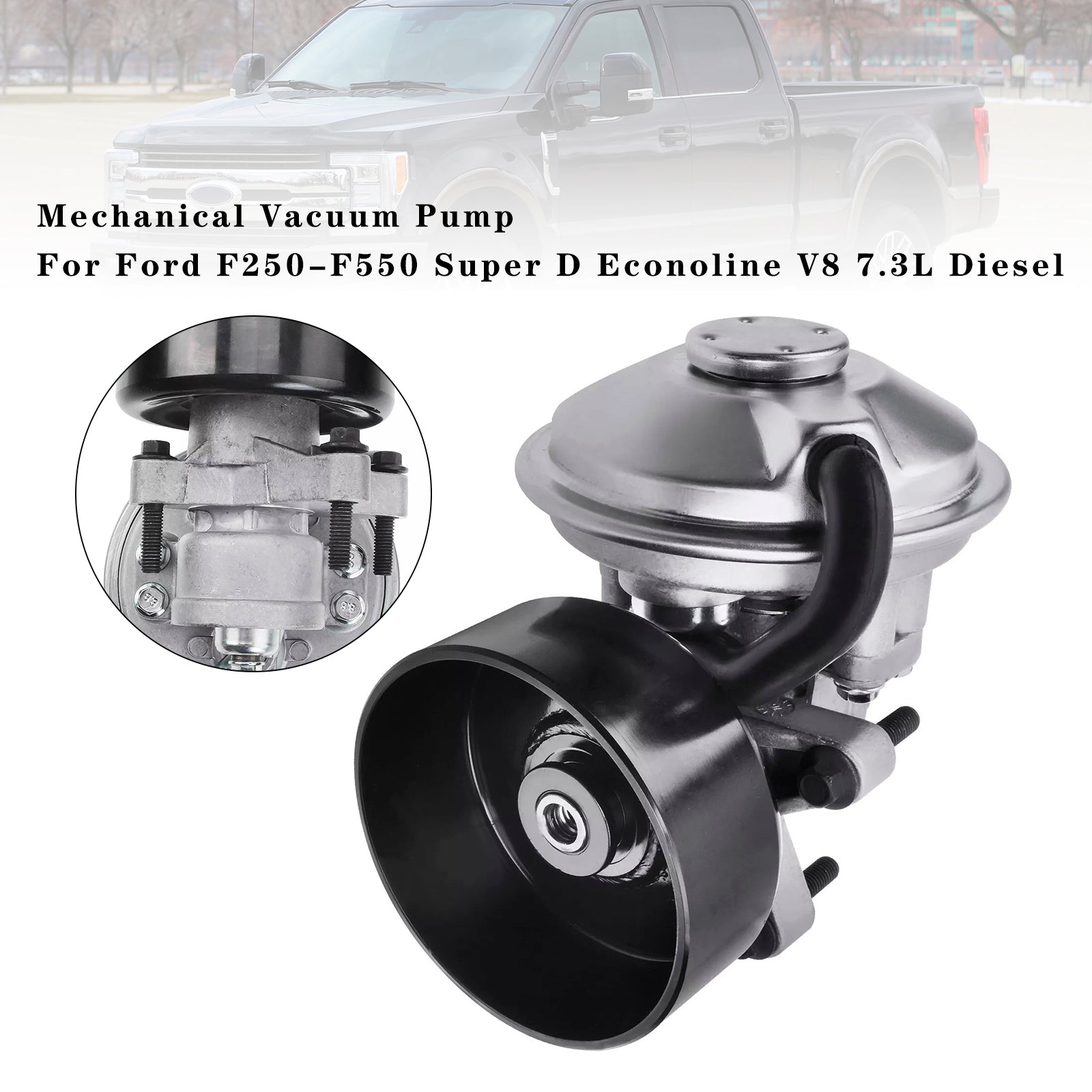 thumbnail interactive-video image 1 of Mechanical Vacuum Pump For Ford 7.3L Diesel F250-F550 Econoline 1996-2003 F6TZ2A451AA 1 of 5