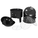 Detachable 3-in-1 Vertical Charcoal Smoker Portable BBQ Smoker Grill