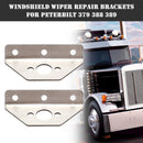 2 PCS Windshield Wiper Repair Stainless Steel Brackets for Peterbilt 379 388 389