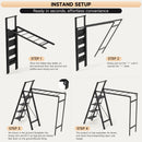 Foldable Drying Rack with Non-slip 4 Step Ladder 330lb Clothing Shoes Drying