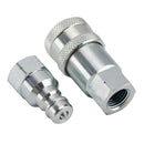 1/4" NPT Hydraulic Quick Connect Coupler ISO A 7241 Male & Female