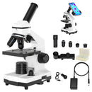 100X-2000X Compound Microscopes With Slides For Kid Students School Laboratory