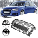 2013-2016 Audi A3 S3 Black RS3 Style Front Hood Henycomb Bumper Grille Grill