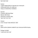 Tail Rear Seat Cover Fairing Cowl For Trident 660 2021-2024