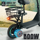 12 inch Commuter Electric Scooter  With Carry Basket 500W Adult  Shock Absorption  Electric Scooter with Seat  - Up to 25 Miles 18.6MPH