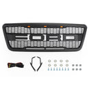 2004-2008 F150 Ford Raptor Style Black Front Mesh Hood Grill Grille With LED Lights Generic