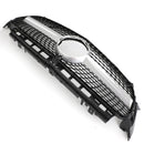 W213 E300 E400 2016-2019 Mercedes Benz Diamond Silver Border Front Grill Replacement Grille