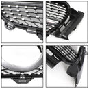 W213 E300 E400 2016-2019 Mercedes Benz Diamond Silver Border Front Grill Replacement Grille