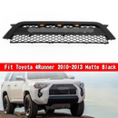 2010-2013 4Runner TO1200367 Matte Black W/Letter TRD Pro Style Front Bumper Grille Grill With Amber LED Lights Generic