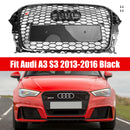 2013-2016 Audi A3 S3 RS3 Style Front Hood Henycomb Bumper Grille Grill Black