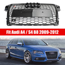 2009-2012 Audi A4/S4 B8 Grill Replacement RS4 Style Honeycomb Sport Mesh Hex Grille Black Generic