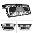 2009-2012 Audi A4/S4 B8 Grill Replacement RS4 Style Honeycomb Sport Mesh Hex Grille Black Generic