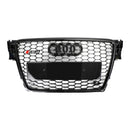 2009-2012 Audi A4/S4 B8 Grill Replacement RS4 Style Honeycomb Sport Mesh Hex Grille Black Generic