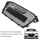 Audi A4 S4 2013-2016 Gloss Black RS4 Style Mesh Front Bumper Grille Grill