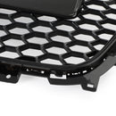 RS4 Style Mesh Front Bumper Grille Grill Fit Audi A4 S4 2013-2016 Gloss Black
