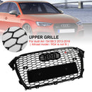 2013-2016 Audi A4 S4 RS4 Style Mesh Front Bumper Grille Grill Gloss Black Generic