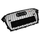 2013-2016 Audi A4 S4 RS4 Style Mesh Front Bumper Grille Grill Gloss Black Generic