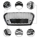 2017-2019 Audi A4/S4 B9 Black RS4 Style Honeycomb Mesh Hex Grille Grill Generic