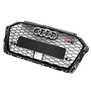 2017-2019 Audi A3 S3 Honeycomb Front Grille RS3 Style With ACC Gloss Black Generic
