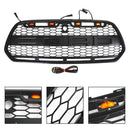 15-18 Ford Transit MK8 Raptor Matt Black Front Bumper Grille Grill w/LED