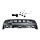 2003-2006 Toyota Tundra W/Light + Toyota Letter Matte Black Front Bumper Grill Grille