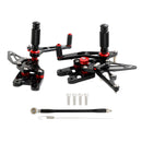 Racing Adjustable Rearsets Foot Pegs Black For Suzuki GSXR1000 GSX-R1000 2007-2008