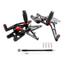 Racing Adjustable Rearsets Foot Pegs Black For Suzuki GSXR1000 GSX-R1000 2007-2008