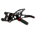 Racing Adjustable Rearsets Foot Pegs Black For Suzuki GSXR1000 GSX-R1000 2007-2008