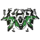 Green Flames Injection Fairing Kit Plastic Fit for Kawasaki ZX10R 2006 2007 Generic