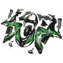 Green Flames Injection Fairing Kit Plastic Fit for Kawasaki ZX10R 2006 2007 Generic