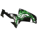 Green Flames Injection Fairing Kit Plastic Fit for Kawasaki ZX10R 2006 2007 Generic