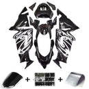 Fairings 2004-2005 Kawasaki ZX 10R Black & Silver Flame Ninja Racing Generic