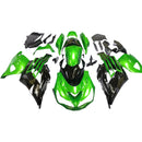 Fairings Plastics 2012-2022 Kawasaki ZX14R Ninja Green Black Racing Generic