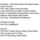 2 x ABS Plastic Side Wings Air Deflectors For Harley Davidson Touring FL 2014-2018, 2 Color Generic