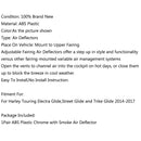 Adjustable Upper Fairing Side Wings Air Deflectors For Harley Street Glide 14-17 Smoke Generic