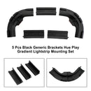 5 Pcs Black Generic Brackets Hue Play Gradient Lightstrip Mounting Set