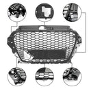 2013-2016 Audi A3 S3 Black RS3 Style Front Hood Henycomb Bumper Grille Grill