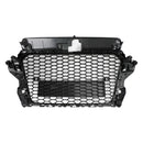 2013-2016 Audi A3 S3 Black RS3 Style Front Hood Henycomb Bumper Grille Grill