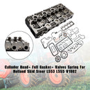 Complete Cylinder Head+Gasket Kit For Kubota V1902 Holland Skid Steer L555 L553