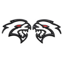 2x Hellcat Fender Side Emblem Badge Decal for SRT Hellcat Black