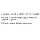 100Pcs 10K(103) RM063 Adjustable Trimmer Potentiometer Resistors Variable