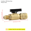 3pcs Straight Ball Valves 1/4" SAE Refrigerant HVAC A/C Tech Hand Tool For R410A