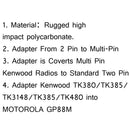 1xMulti Pin To 2 Pin Earpiece Adapter For GP2000 GP2100 GP300 GP308 GP68 GP88