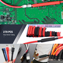 270PCS 3:1 Waterproof Dual Wall Adhesive Heat Shrink Insulation Shrinkable Tube Waterproof Wire Cable Sleeve Kit