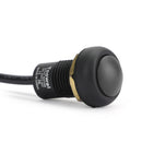 5Pcs Waterproof Push Button Switch Self-Locking Industrial Grade w/Wire Black
